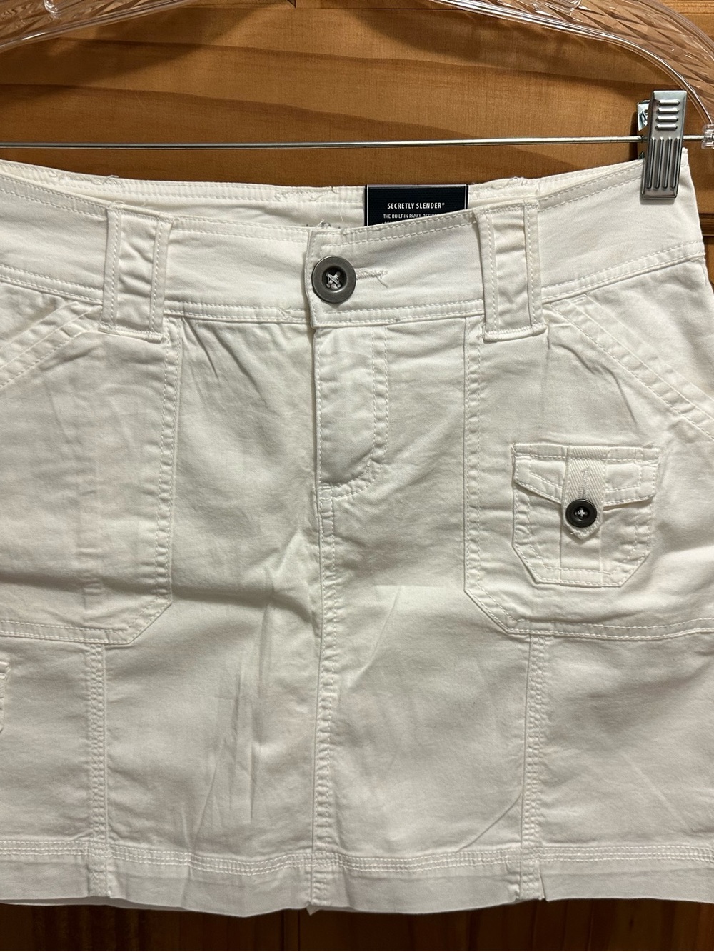 St. John's Bay White Petite Secretly Slender Skirt - 4P